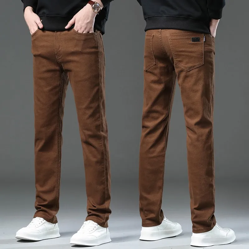 New Casual Pants Men's Straight Regular Fit Stretch Comfortable Brand High Quality New Long Trousers Business Plus Size 40 42 44 2