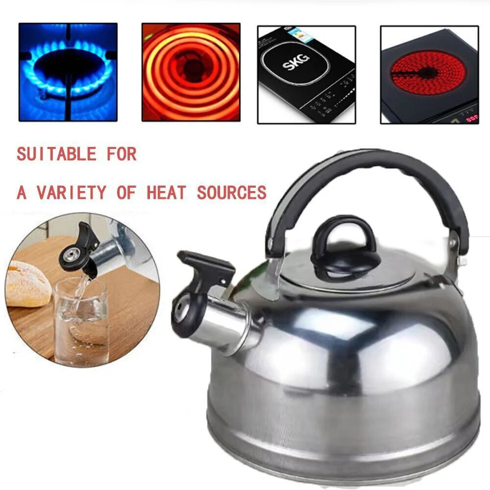 3L/4L Stainless Steel Kettle Hotel Singing Pan Household Hemispherical Gas Induction Cooker Teapot folding kettle portable folding kettle
