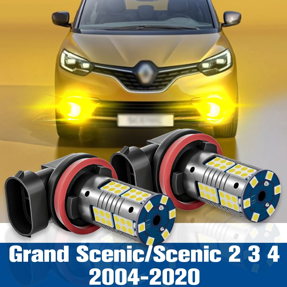 

2x LED Fog Light Blub Lamp Accessories Canbus For Renault Scenic Grand Scenic 2 3 4 2004-2020 2010 2011 2012 2013 2014 2015 2016