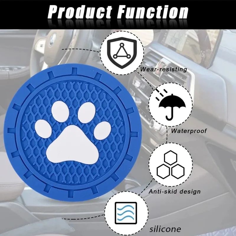 Car Drink Holder Coaster Universal Auto Anti-slip Cup Holder Insert Coaster Creative Cat Claw Car Mats Interior Accessories