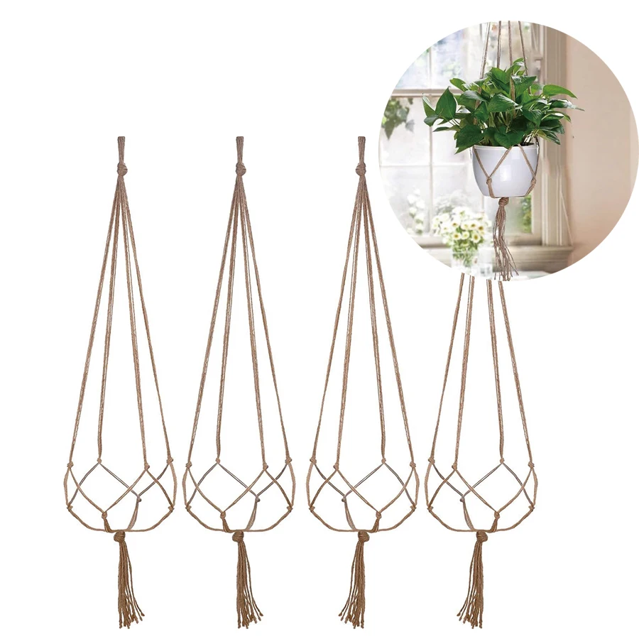 Plant Hanger Rope After Balcony Accessories Hanging Flowerbed Pot Garden Decorations Pots for Plants Suspension Flower Flowerpot