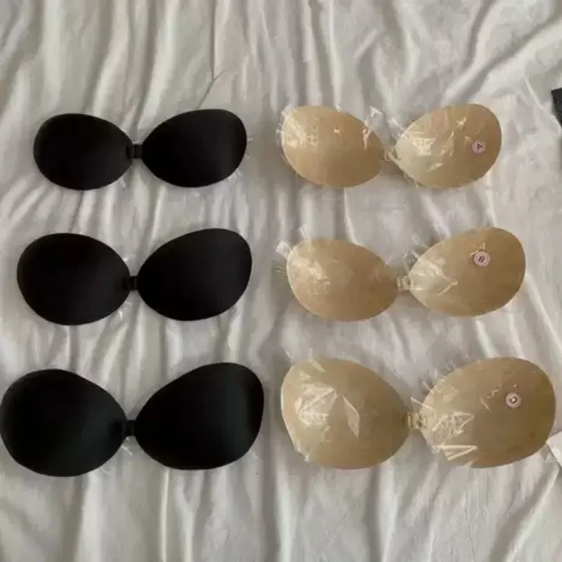 Invisible Strapless Adhesive Stick Bra Strapless Push Up Bras Women Lingerie Seamless Silicone Nipple Covers Bralette Underwear