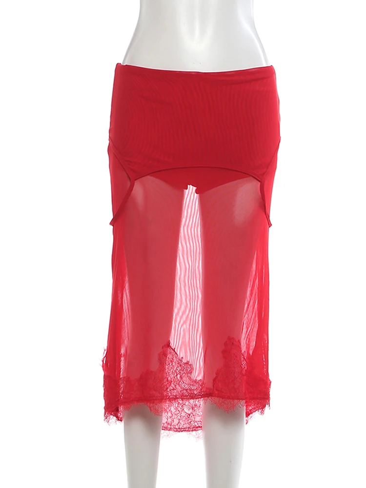 Women Chic Patchwork 2Piece Set Bra Vest Skirt