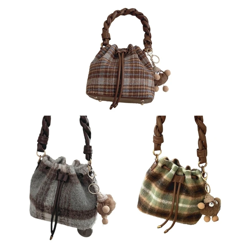 Women Shoulder Bag Vintage Crossbody Bag Female Bag Girls Shopping Dating Bag Korean Autumn Winter Bucket Bag