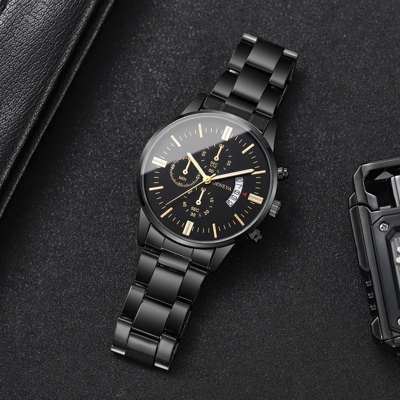 Stainless Steel Men Calendar Quartz Watch