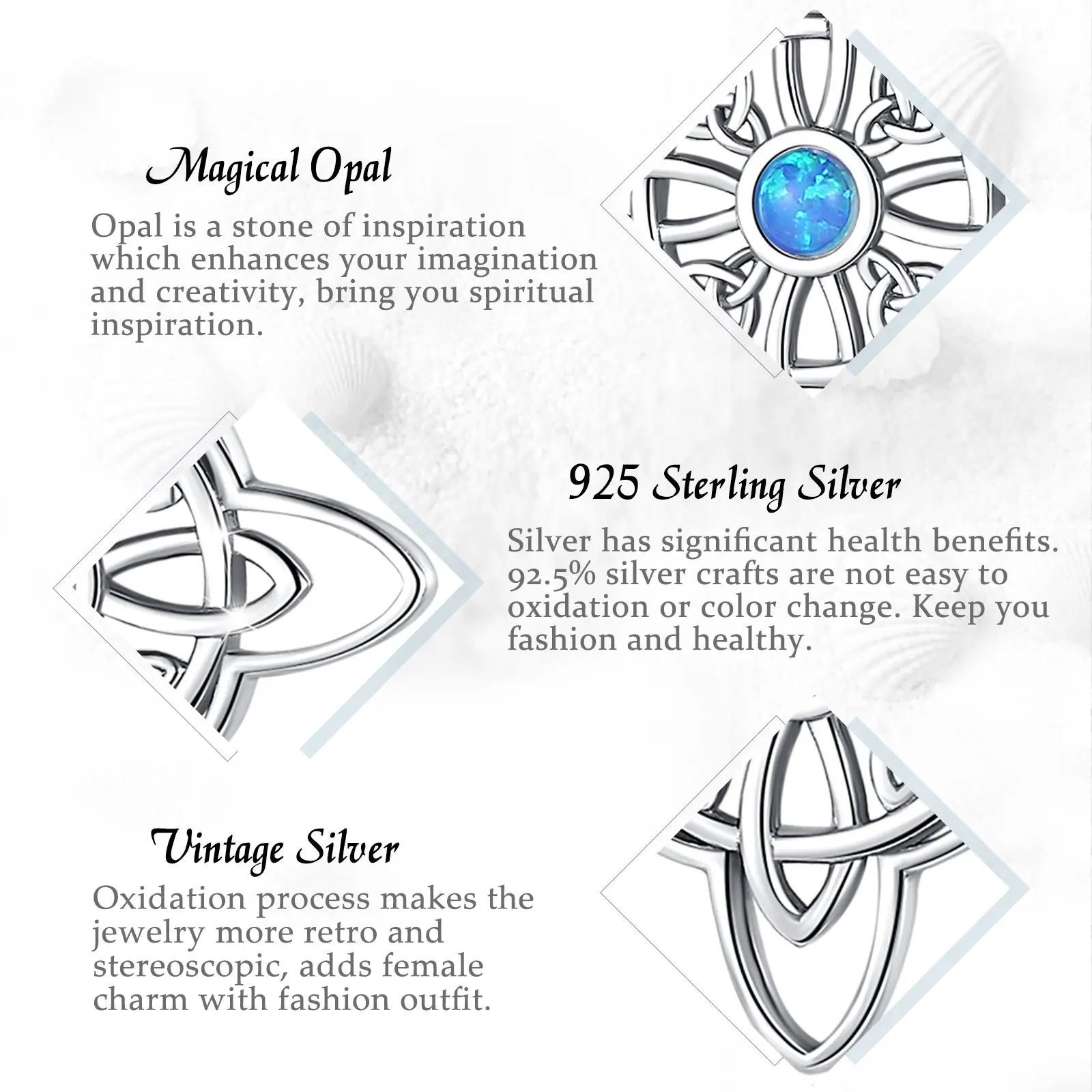 Silver necklace charms Pendant necklace Silver necklace Silver pendant 925 Sterling Silver Witchcraft Celtic Knot Geometry Necklace for Men Women