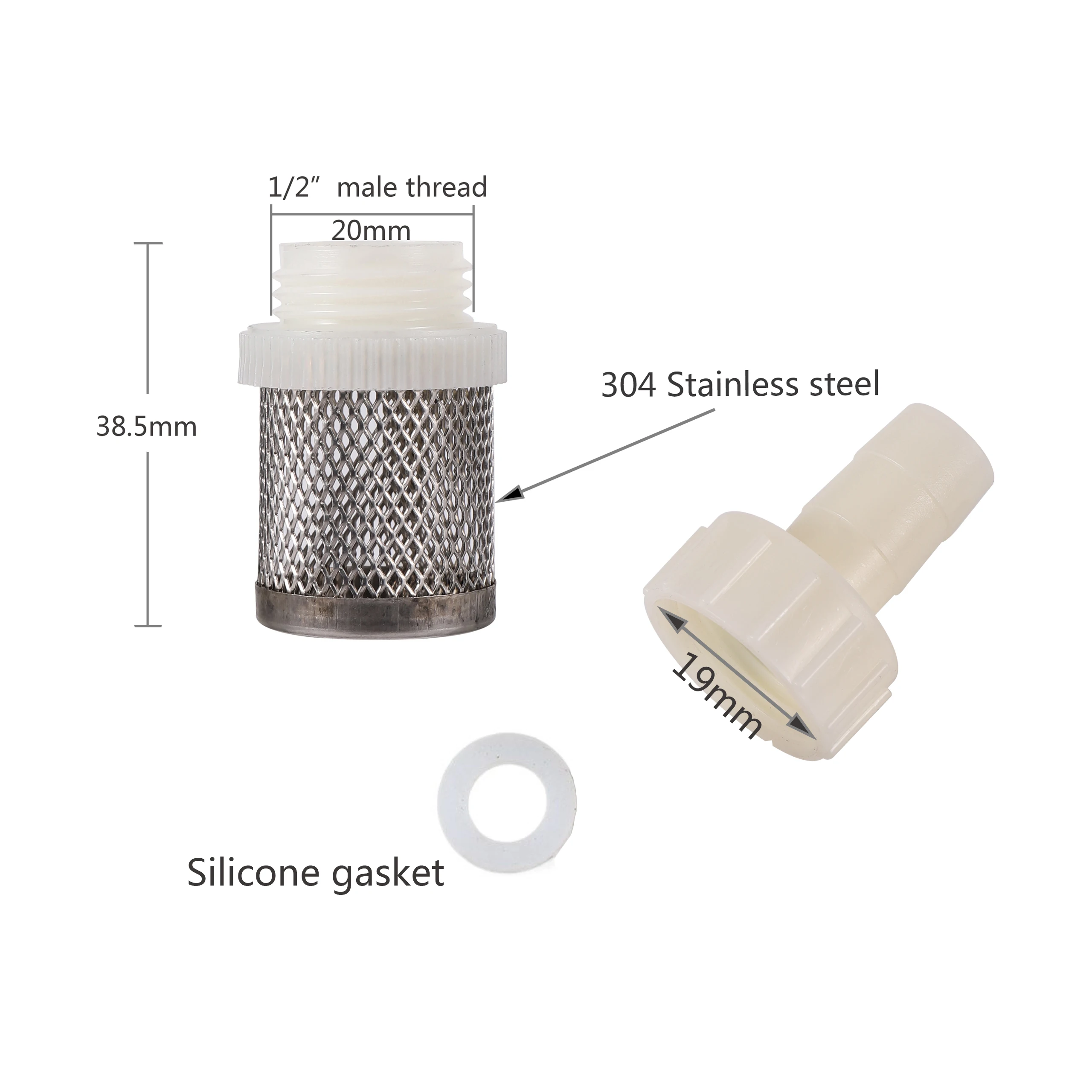 Hose Filter 4~20mm Stainless Steel Mesh Strainer