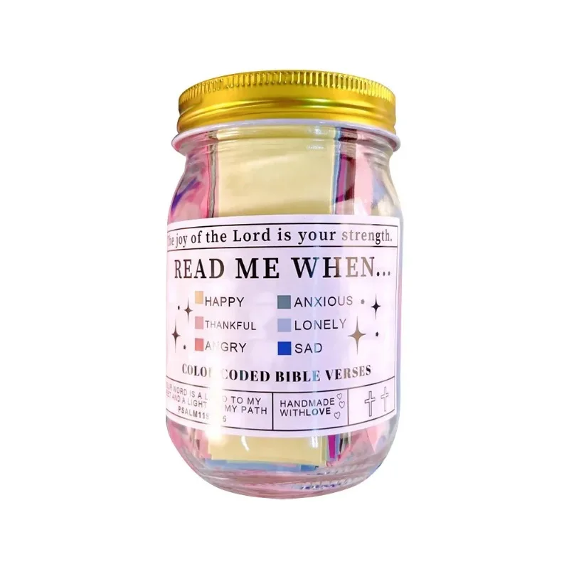 Bible Verses Emotions and Feelings Scripture Jar God's Encouragement Devotional Gift Jesus Christian Gift Women Men bible verses gift