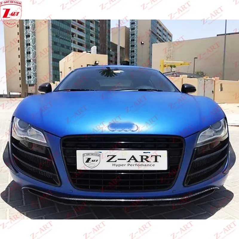 Z-ART R8 Carbon Fiber Front Bumper Flap for Audi R8 Carbon Fiber Canards for Audi V8 V10 2007-2015