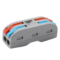 10PCS  PCT Quick Wire Push-in Connector 2 in 2 Out 2-Position Splice Terminal Block for Universal Electrical Cable Durable 6