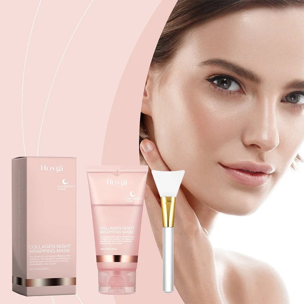 75ml Collagen Peel-off Mask, Collagen Night Wrapping Facial Mud Firming mask Daily Face Skincare Deep Cleaning Skin-Peeling Off Covers - Image 4
