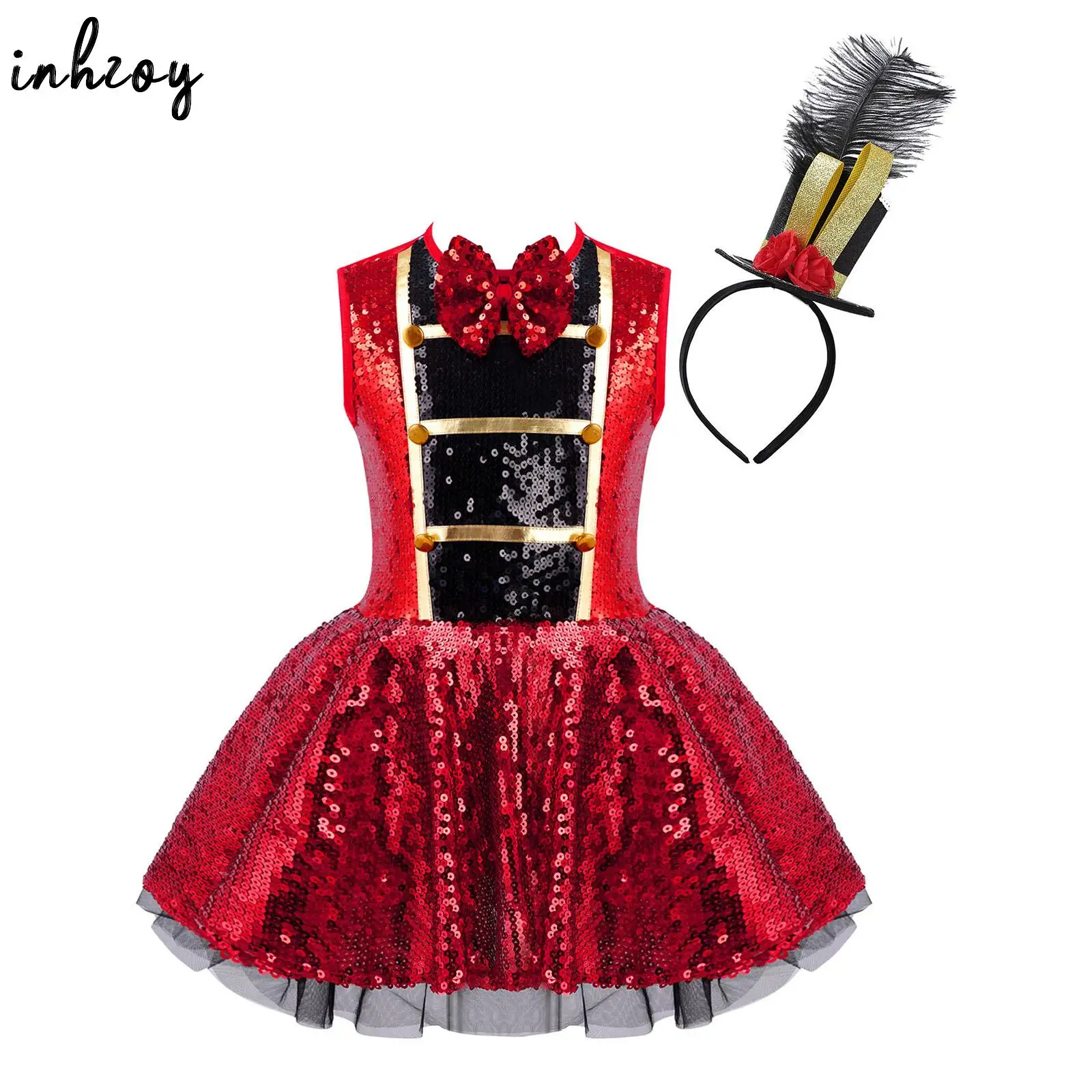 Cosplay Costume Kids Girls Dress Halloween Dress Outfit Kids Girls Circus Ringmaster Costume