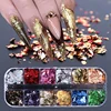 1 Box Imitation Gold Sliver Copper Foil Sequins Glitters Craft Leaf Flake Sheets Bulk Foil Paper for Gilding DIY Nail Art Decor 1