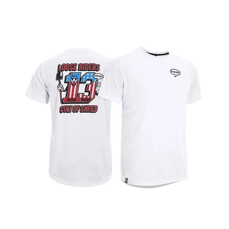 Camiseta de manga corta para hombre, transpirable, de secado rápido, para ciclismo de montaña, motociclismo, descenso, carreras todoterreno, Loose Rider