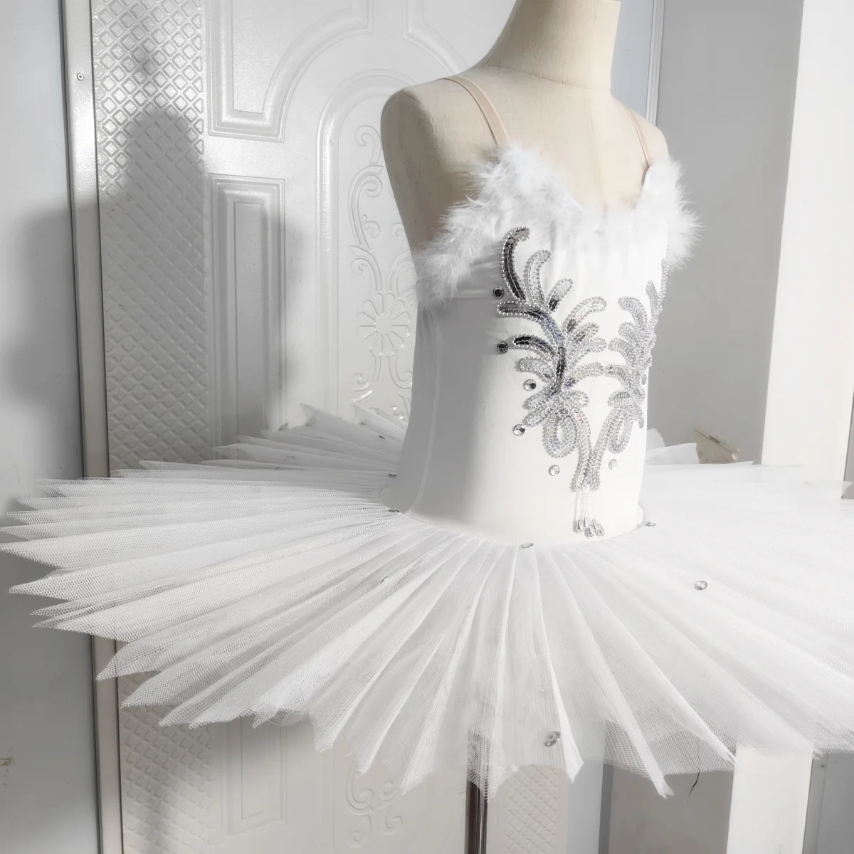 Skirt For Girls Kids Swan Lake Dance Pancake Tutu Leotards Ballerina Performance Clothing Skating Dress Children Ballet Tutu