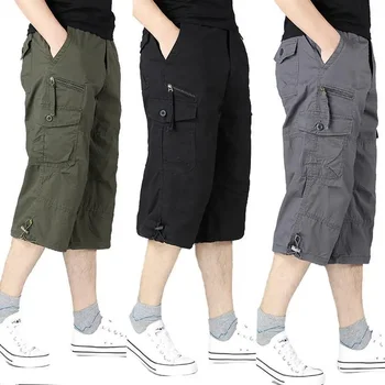Pantaloncini casual da uomo stile americano vintage capispalla sottile vestibilità ampia abbigliamento da lavoro a sette punti pantaloni di media lunghezza best seller estivo 1