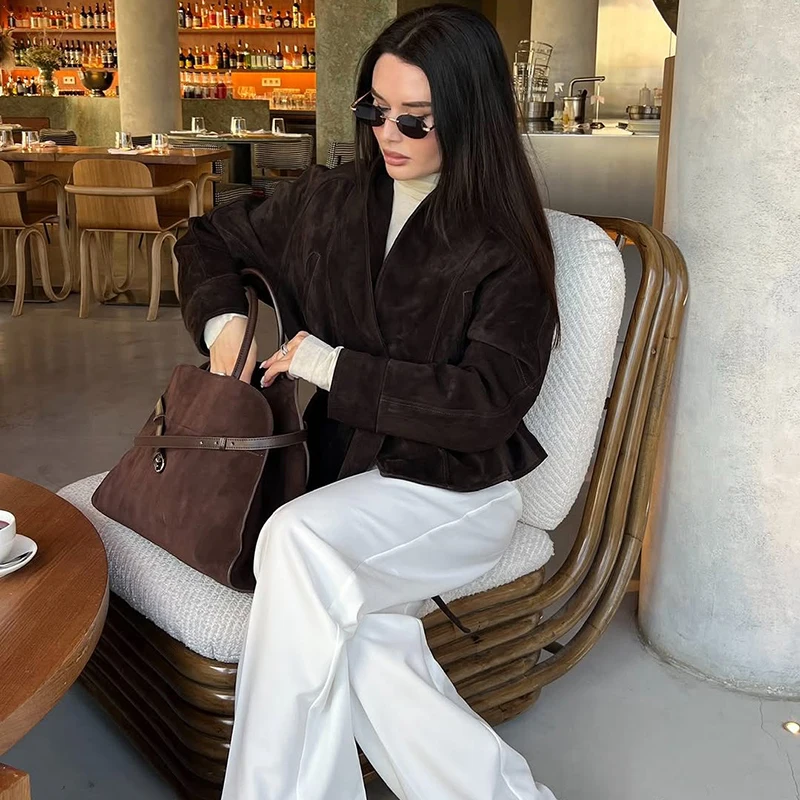 Women’s Retro Suede Lace-Up Jacket 3