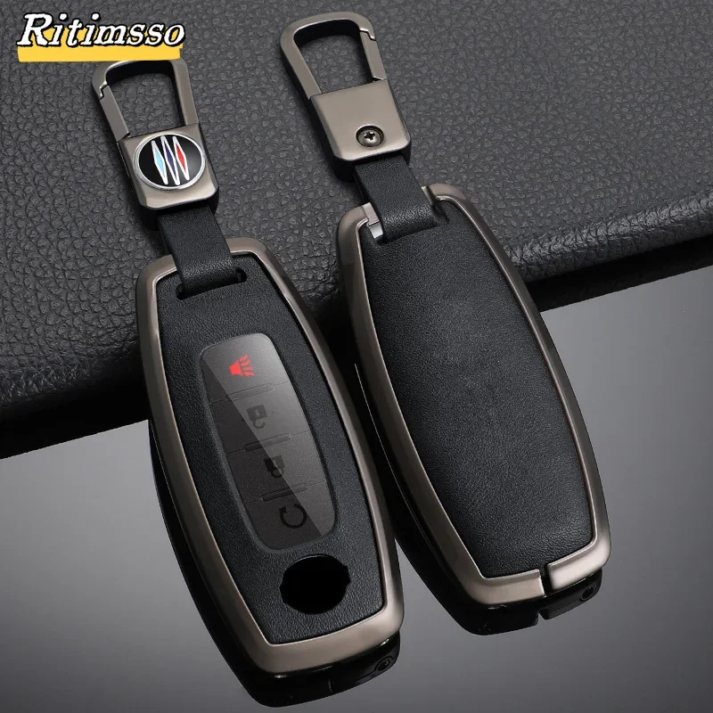 합금 자동차 키 케이스 거치대 키 커버, 닛산 X-trail T33 Kicks Qashqai J12 Juke Teana Altima Ariya 액세서리, 2023 2022 2024