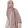New Arrival Hot Selling Europe America Luxury Muslim Islamic Medina Silk Scarf High Quality Stretchy Shiny Satin Silk Hijab