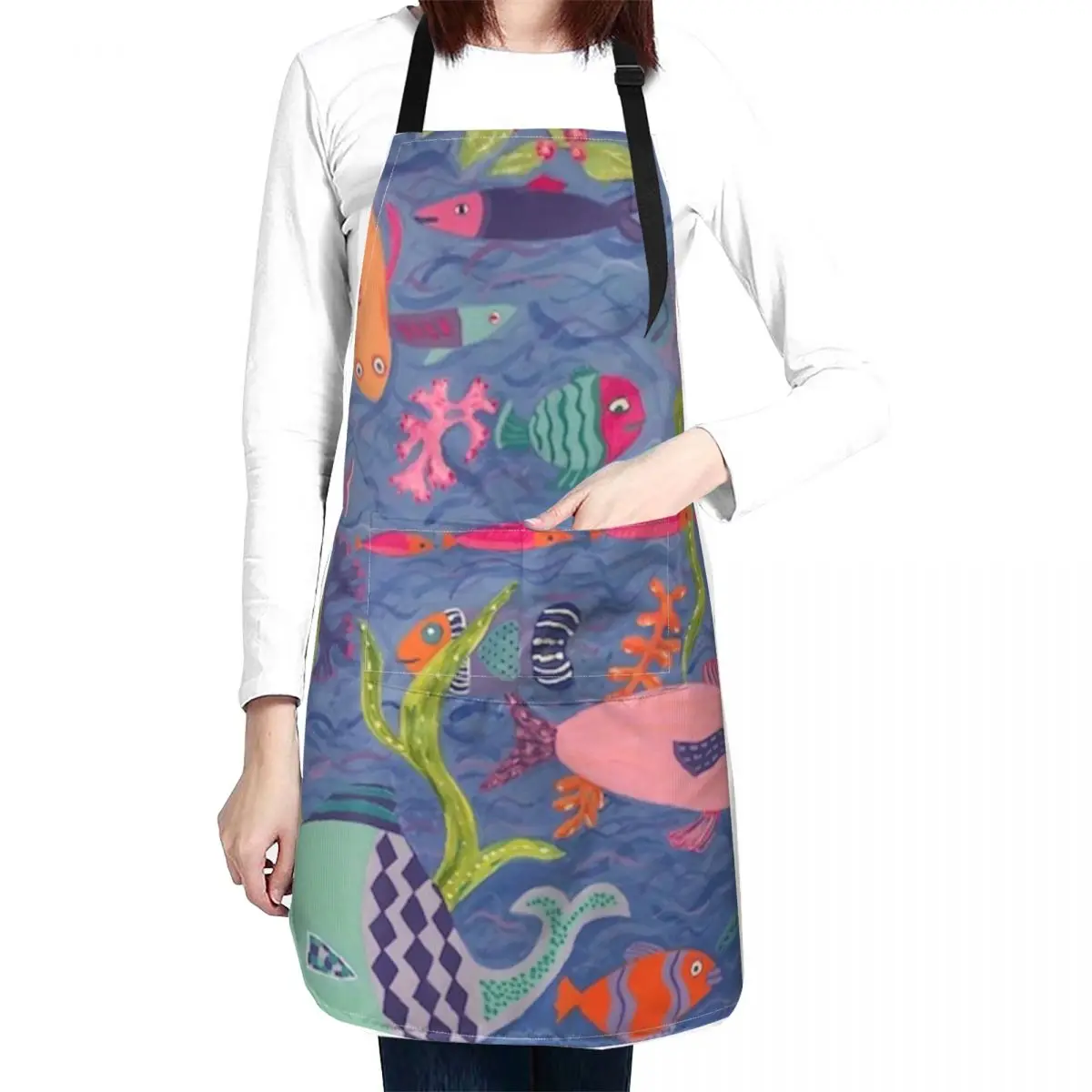 Tropical Fish By Nancy Salus Grembiule Grembiule Da Donna Manico Da Cucina Per Donna
