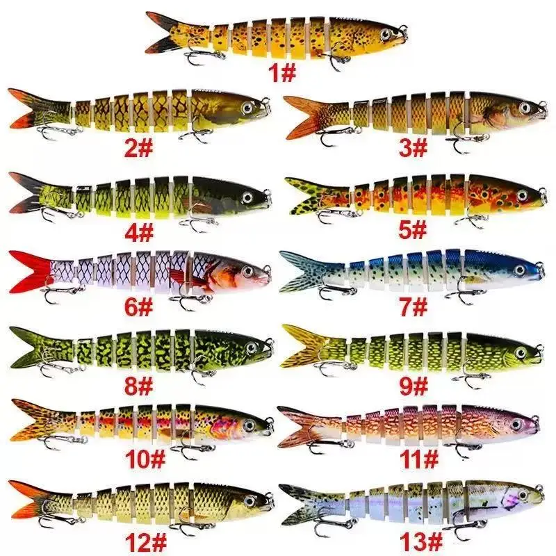 8 Segments Sinking wobbler Fishing Lure Artificial Hard Bait Crankbaits for Fishing Tackle Lures Swimbait