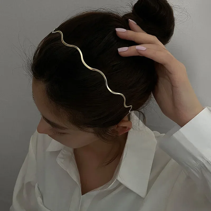 Elastici per Capelli Dorati da Donna, Set 3 Elastico per Capelli in Metallo, Elastici per Capelli in Stile Geometrico, Elastici per Capelli per Code di Cavallo, Adatti a Donne e Ragazze