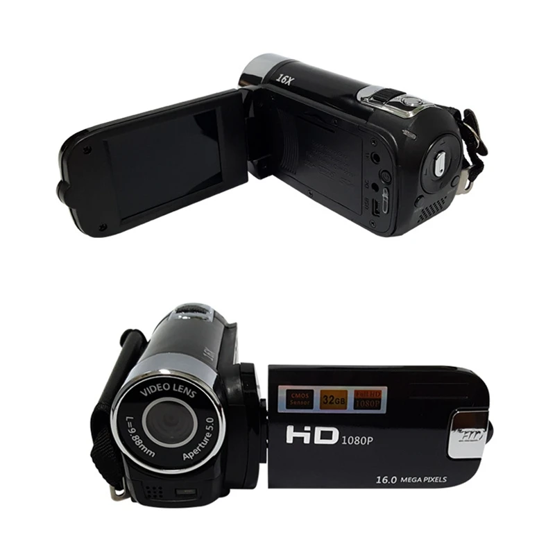Digital Camcorder 1080P Full HD 16MP DV Camcorder Digital Vlog Cam Video Camera 270 Degree Rotation Screen 16X Night Shoot Zoom
