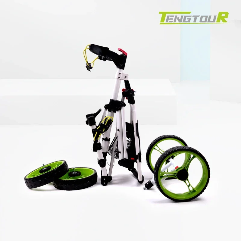 Factory Hot 4 Wheels Foldable Pull Push Golf Cart Golf Trolley