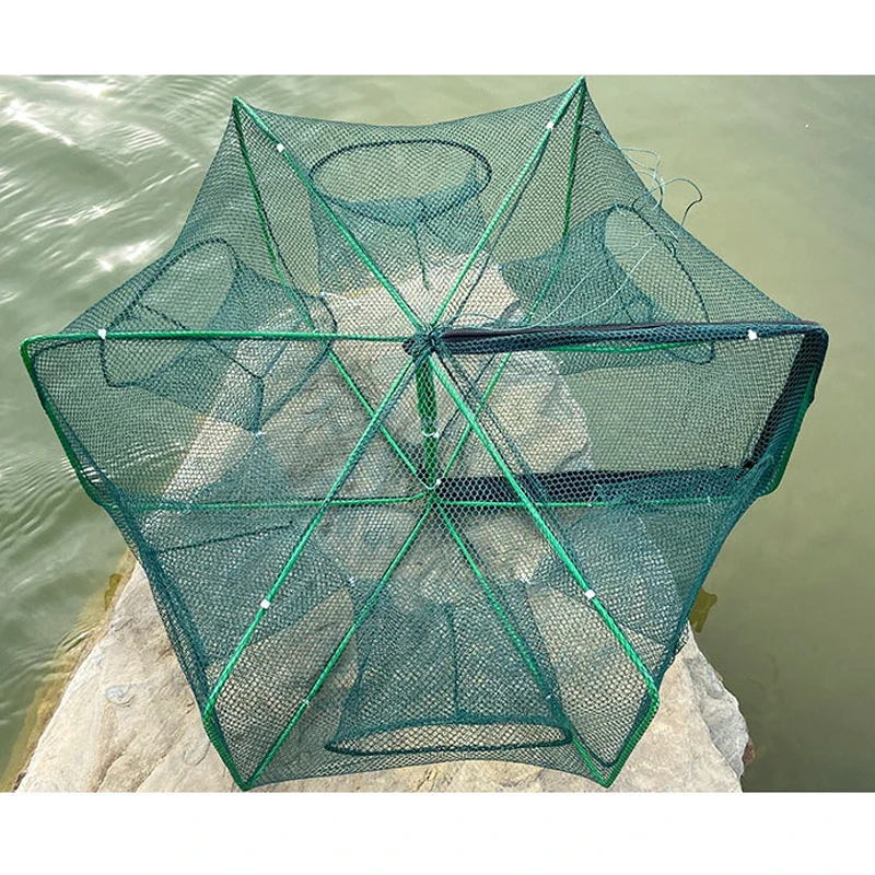 6/8/10/16/20 Holes Folded Portable Fishing Net For Tackle Cage