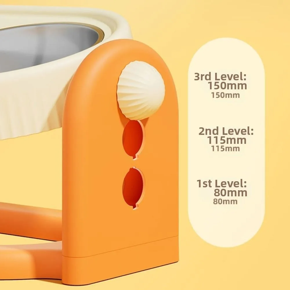 Rotatable Pet High Footed Bowl Double Bowls Adjustable Height Cat Food Water Bowl with Stand Non-Slip Pet Food Dispenser