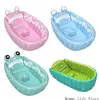 Foldable Baby Bath Tub Cartoon Animal Pattern Travel Shower Basin Bathtub