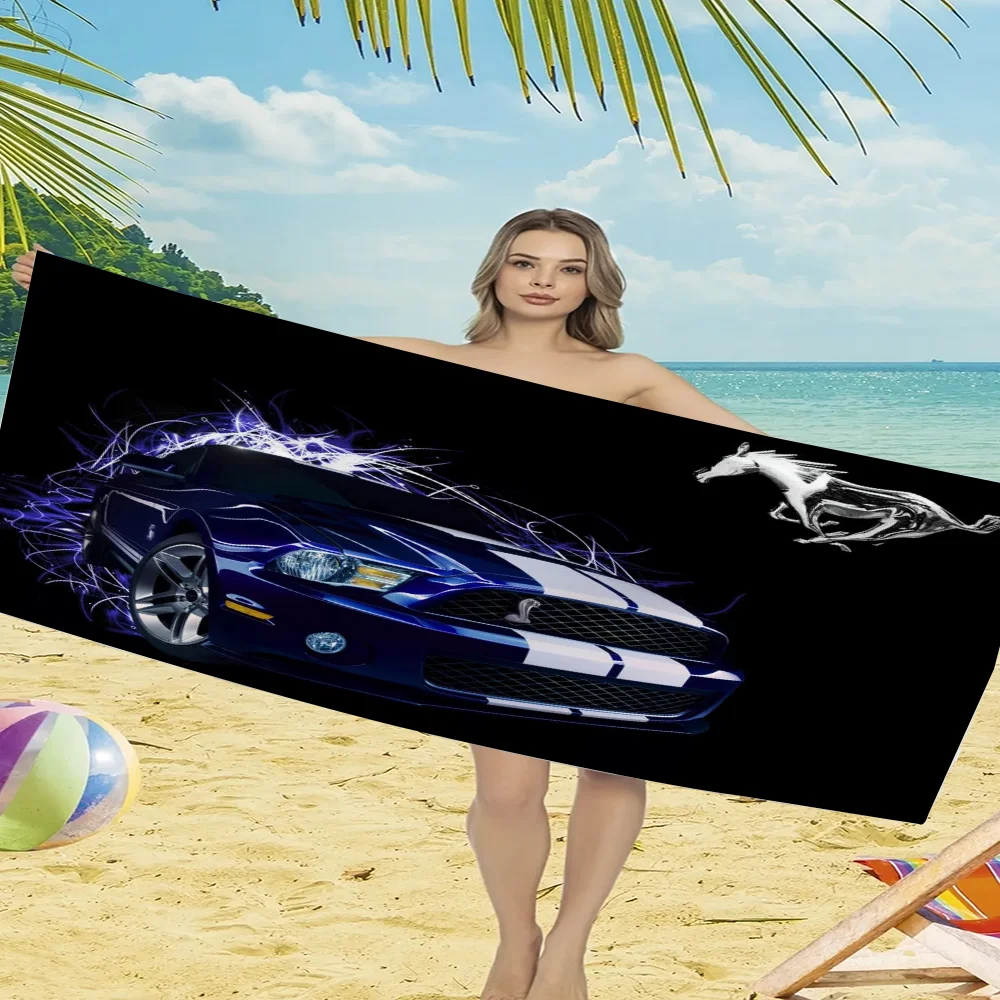 Ford Mustang Beach Towel Robe Christmas Towels Bathroom Large Bath Towels Bathrobe Girl Spa Size Bathing Adults Anime Home 6