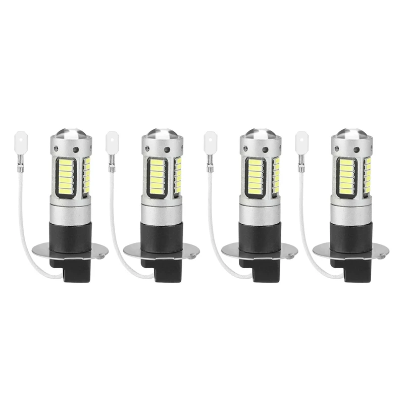 

4Pcs H3 Super Bright LED Fog Driving DRL Light Bulbs Kit 6000K White