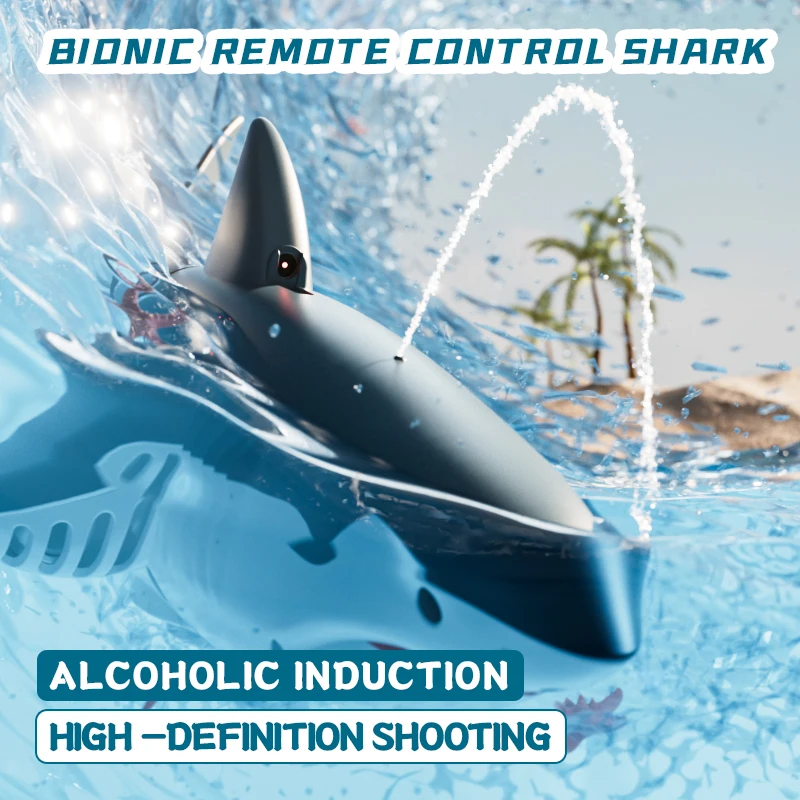 New RC Shark With Camera 2.4G Remote Control Toy Animals Sharks Submarine Pool Electric Sharks For Kids Gift Summer Water Toys 4