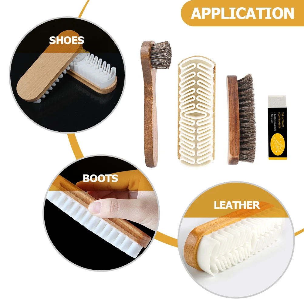 Black Horse Hair Shoe Brush - for Pristine Leather Care