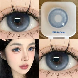 Vibrant Diopter - Colored Contact Lenses - Natural Cosmetic Enhancement, Yearly Wear, Free Shipping (Blue coconut milk)