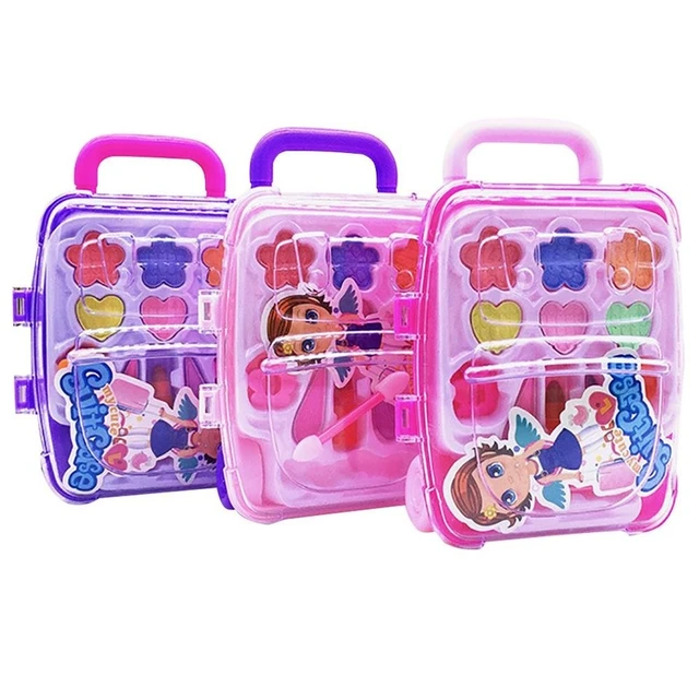 Maquiagem Kids Cosméticos Brinquedos Meninas Maquiagem Kits Crianças  Brinquedos Kits de Beleza Presentes de Aniversário para 3 4 5 meninas de 6  anos de idade adequadas para jogos de rpg, princesa