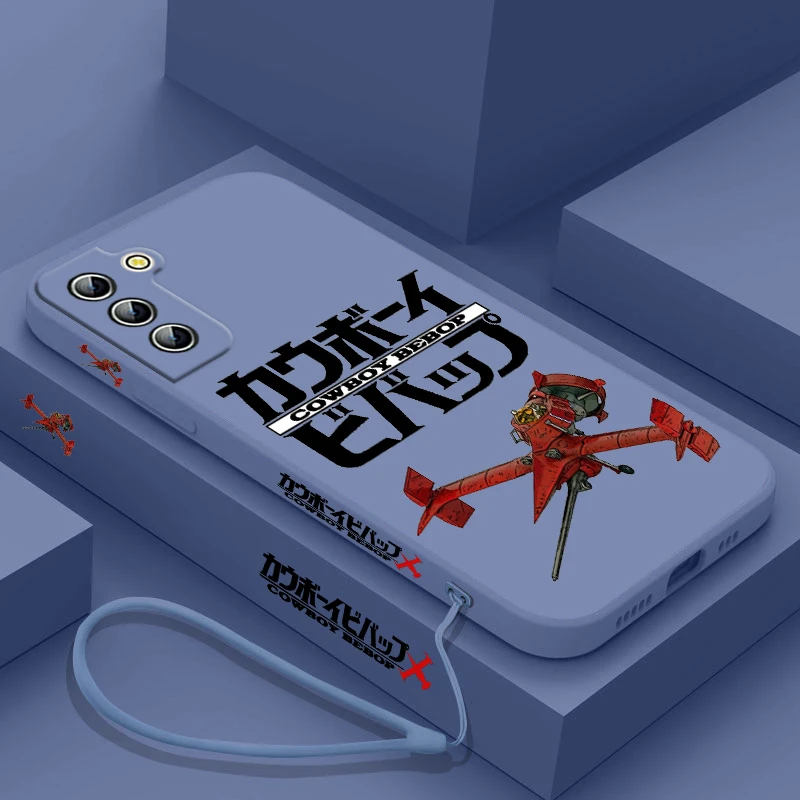 thumbnail image 1 of Funda de teléfono de Anime Cowboy Bebop para Samsung Galaxy S24, S23, S22, S21, S20 Pro FE Plus, Ultra Liquid Left Rope Cover, 1 of 5