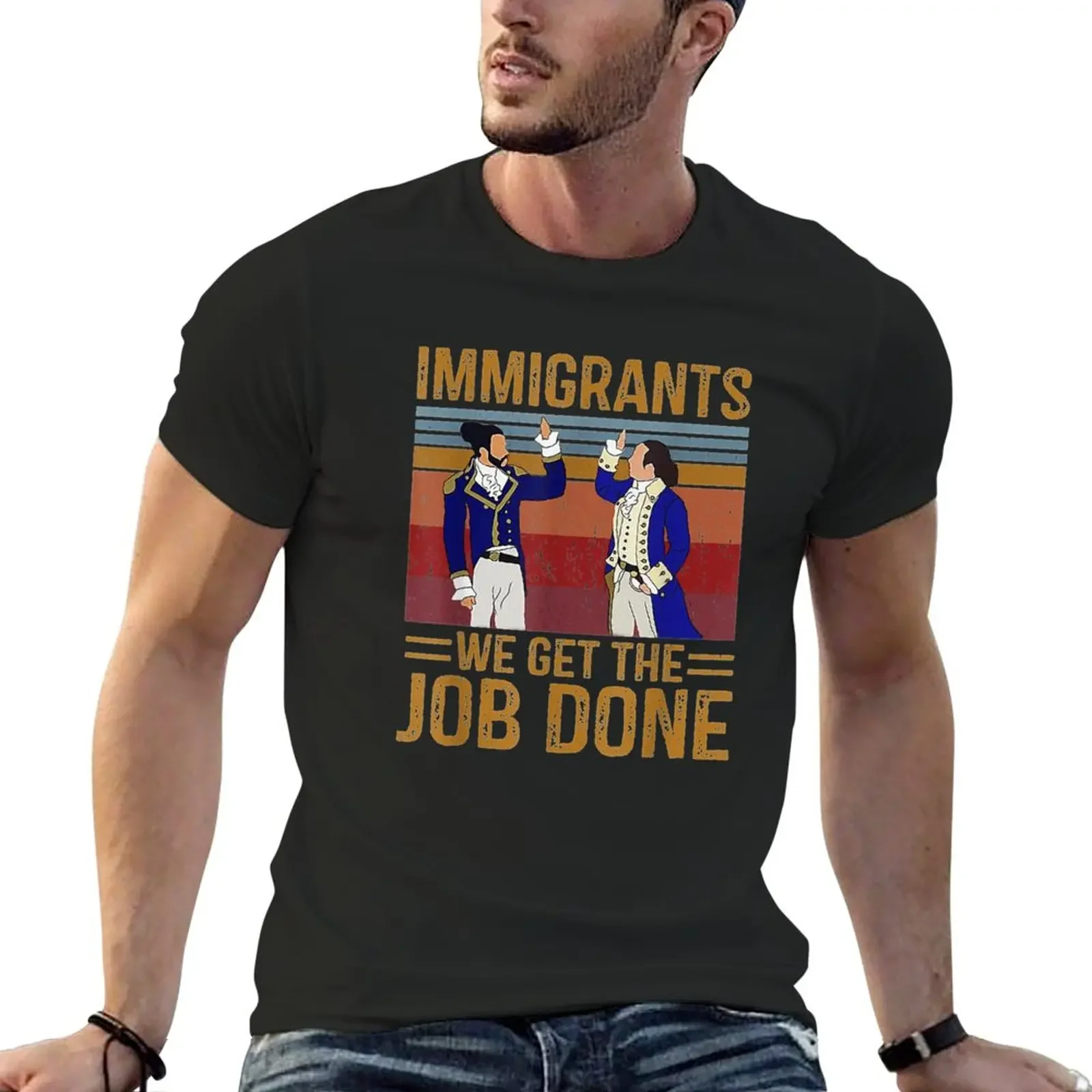 

Immigrants We Get The Job Done T-Shirt animal prinfor boys Aesthetic clothing summer tops mens clothes