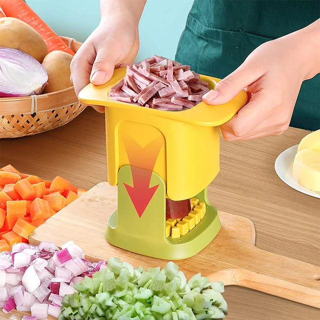 Multifunctional Hand Pressure Cutter Potato Fruit Vegetable Chopper Durable  Diced Radish Onion Cubes Cutter Kitchen Accessories