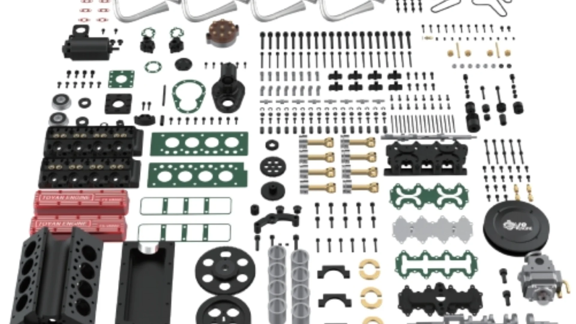 토얀 FS-V800WGPC V형 8기통 4행정 수냉식 가솔린 엔진 DIY V8 엔진 키트 남성용 선물