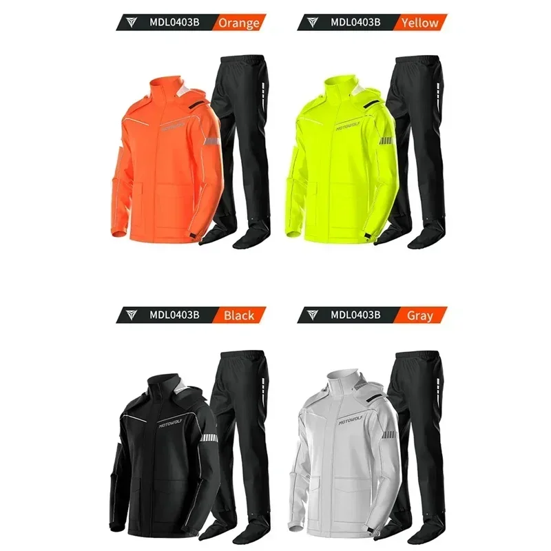 Motorcycle Rainsuit Waterproof Split Raincoat Suit Cycling Motorbike Jacket and Pants Lightweight Foldable Windproof Reflective motorcycle raincoat,motorcycle jacket