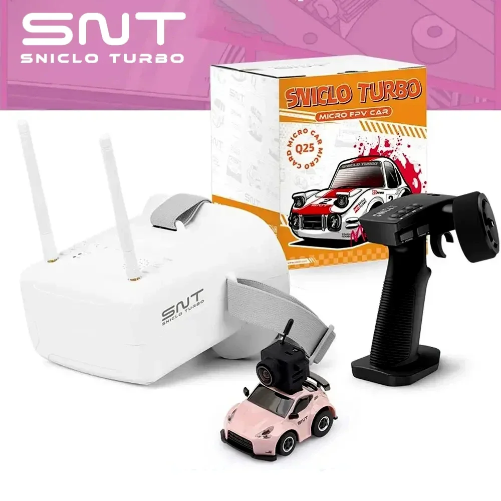 SNT 1:100 Q25-370Z FPV RC Car with Goggles Micro RC Desk Race Table Car Remote Control Car Magnetic Attraction FPVBOX RACE 25mW 2