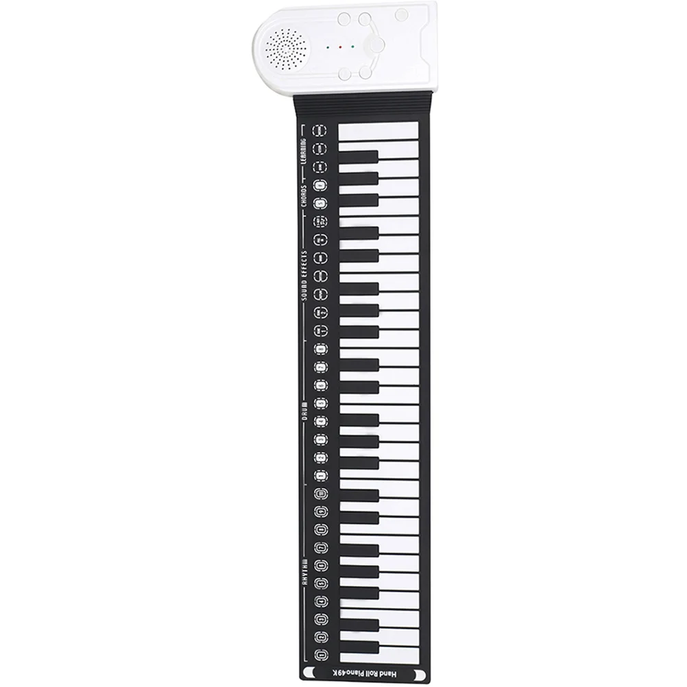 

IRIN 49-Key Hand Roll Up Piano Silicone Portable Keyboard Musical Instrument for Education Foldable Beginning Electronic Organ