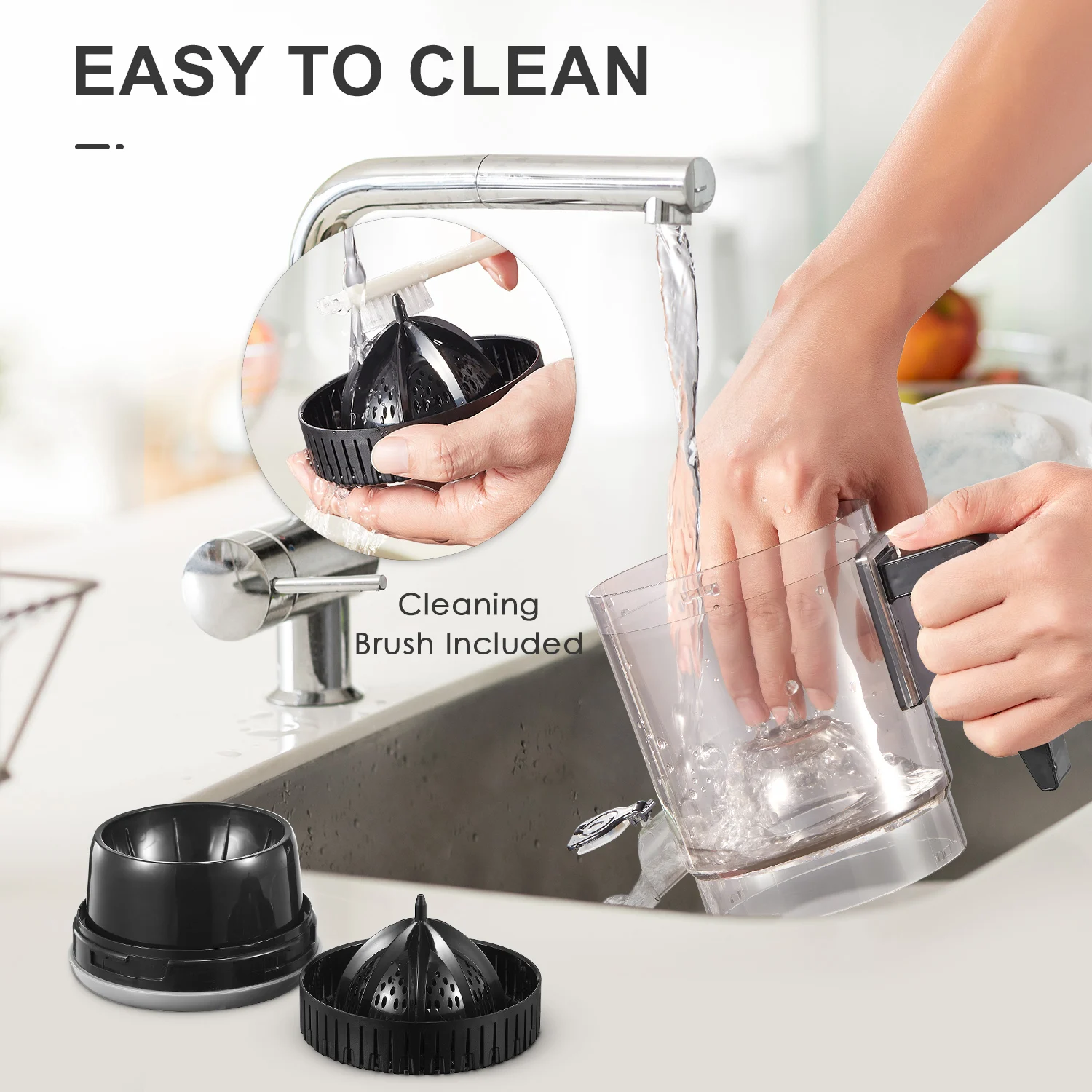 lectric Citrus Juicer, Reemix Full-Automatic Orange Juicer Squeezer for Orange, Lemon, Grapefruit, Citrus Juicer with Cleaning 3