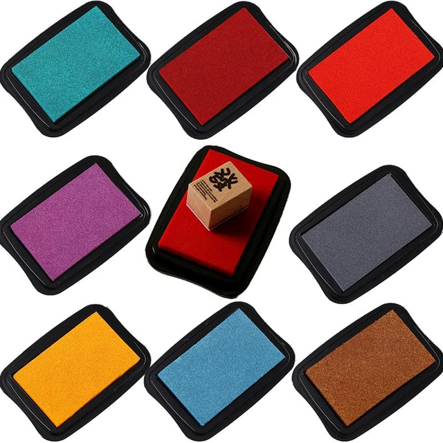 Retro Color Stamp Ink Pads. Premium Pigment Inkpad for Rubber Stamping  Scrapbooking, Pure Palette Black Red Gray Blue Green Brown 12 Colors 