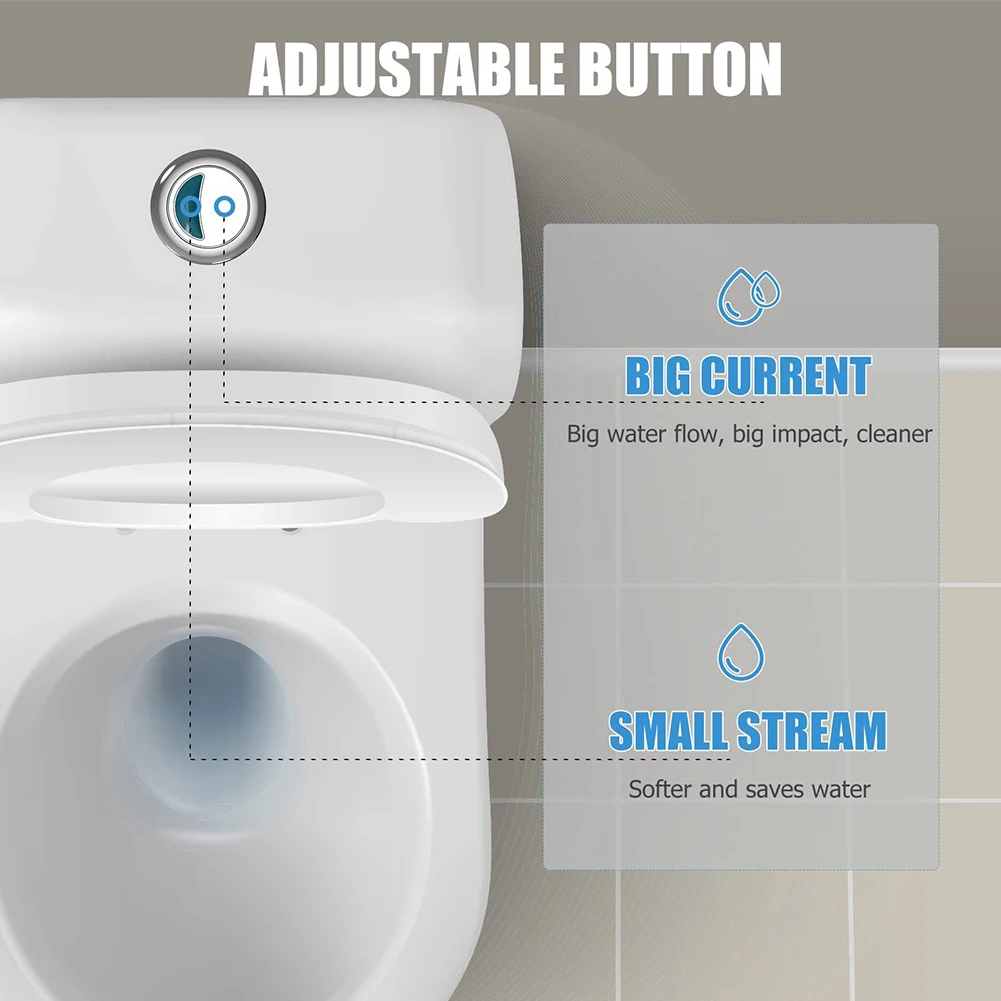 Push Button Switch Toilet Flush Button Dual Flush Water Saving Round Dual Push Switch For Cistern Tank Bathroom