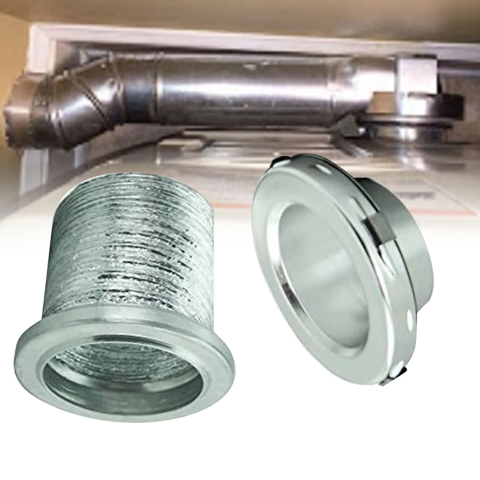 ข้อต่อระบายอากาศแบบแม่เหล็ก 180 องศา พร้อมท่อขนาด 4 นิ้ว สำหรับห้องซักรีด ตู้เสื้อผ้า อพาร์ตเมนต์ 1