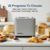 Neretva 20-IN-1 Bread Maker, Dual Heater 2LB Bread Machine BPA-Free Material & Nonstick Ceramic Pan Compact Bread Maker Machines 1