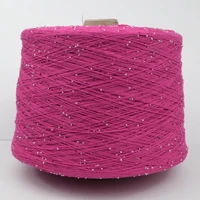  500g 2100M 2mm Sequin & Bead cotton yarn DIY Knitted decoration Hand crochet KNITTING YARN 1